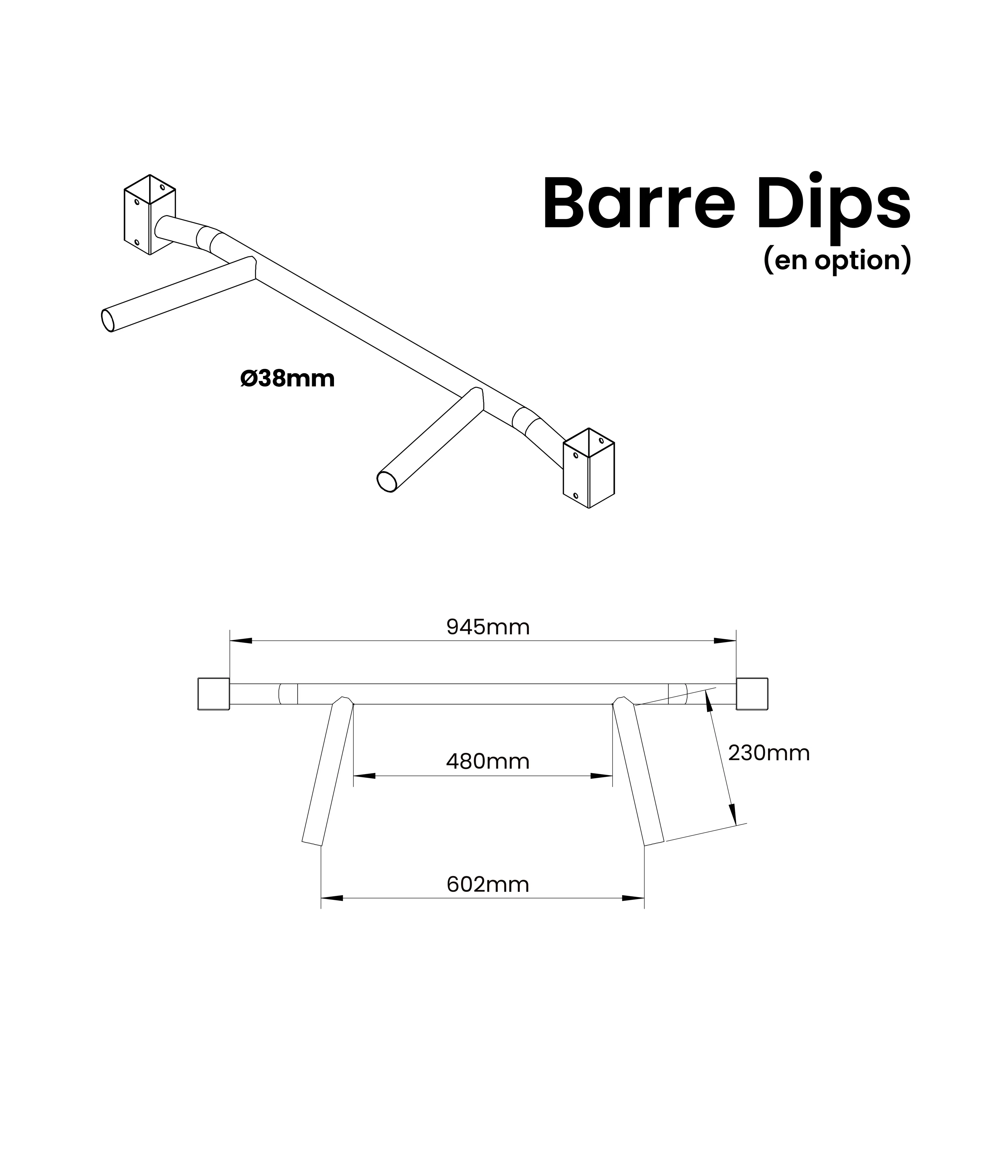 Accessoire Dips pour Barre de Traction - Image 6